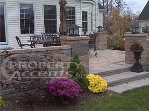 Elevated Stone Patio Walls 1